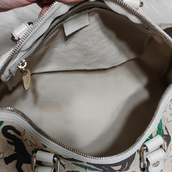 SALE! Gucci GG Supreme UNICEF Snowman PVC Ivory Boston Bag W DB - Picture 9 of 16